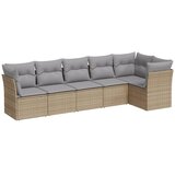  6-dijelni set vrtnih sofa s jastucima bež od poliratana | shoptok.hr