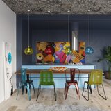 Nice Lamps Rdeča viseča svetilka s steklenim senčnikom ø 30 cm Bilbao – | Shoptok.si