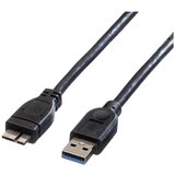Roline USB kabel USB 3.2 gen. 1 (USB 3.0) USB-A vtič\, USB mikro-A vtič 0.80 m črna zaščiten 11.02.8872, (20416404) | Shoptok.si