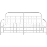  Metalni okvir kreveta uzglavlje i podnožje bijeli 200x200 cm | shoptok.hr
