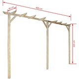  Pergola 400 x 40 x 205 cm drvena | shoptok.hr