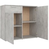  Komoda siva boja betona 80 x 36 x 75 cm od konstruiranog drva | Eponuda.com