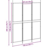  3-panelni pregradni zid Bež 150 x 200 cm Tkanina | Eponuda.ba