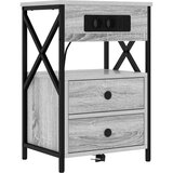  Noćni ormar 2 pcs Siva Sonoma 40 x 31 x 60 cm Konstruirano drvo | Eponuda.com