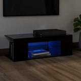 vidaXL TV omarica z LED lučkami črna 90x39x30 cm Cene