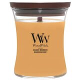 WoodWick Mirisna Svijeća Golden Bourbon s Drvenim Fitiljem 275g | shoptok.hr