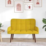 SOFA za dvije osobe Žuta 115 x 61 x 87 cm Baršun | Eponuda.com