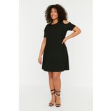Trendyol Curve Black Shoulder Detailed Knitted Dress Cene