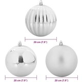 vidaXL Set božičnih okraskov 4 pcs srebrna | Shoptok.si
