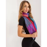 Fashion Hunters Colorful women's scarf with print and fringe