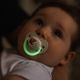 BabyOno Anatomski silikonski dudek GLOW 6-18 m, 2 kosa | Shoptok.si