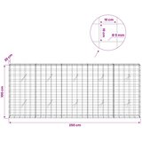 Gabion s žicom debljine 5 mm i mrežom 10x10 cm 250x20x100 cm | shoptok.hr