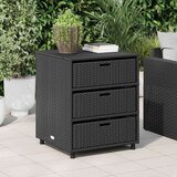 vidaXL Vrtni ormarić za pohranu crni 55x59x69 cm od poliratana | shoptok.hr