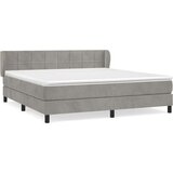  Box spring postelja z vzmetnico svetlo siva 180x200 cm žamet, (20789917) | Shoptok.si