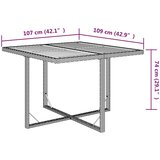  Vrtni stol bež 109 x 107 x 74 cm od poliratana i drva bagrema | shoptok.hr