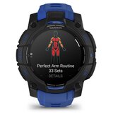 Garmin pametni sat Instinct 3 45 mm AMOLED, crni, remen crno-plavi (Limited Edition) | shoptok.hr
