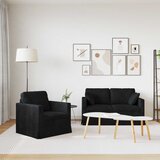  Set sofe 2 pcs Crna 138 x 78 x 80 cm Baršun | shoptok.hr