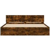vidaXL Okvir kreveta s uzglavljem boja dimljenog hrasta 160x200 cm | shoptok.hr