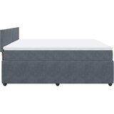  Krevet s oprugama i madracem tamnosivi 200x200 cm baršunasti | shoptok.hr