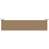  Jastučić za klupu SOEST 100% poliester Sivosmeđa - Sivosmeđa 200 x 40 x 8 cm Poliester | shoptok.hr