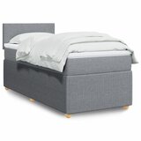 Maison Chic Box spring postelja - Vzmetna postelja z vzmetnico svetlo siva 80x200 cm blago SL10489, (21901498) | Shoptok.si