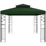 Gazebo 3,97 x 2,96 x 2,68 m Zelena Poliester i čelik | Eponuda.com