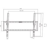 Xstand TILT 37-86 Nosač za TV/Nagib-8-0/VESA 600x400/45kg/2cm od zida