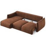 Makamii Sklopiva kutna garnitura boja terakote (s lijevim kutom/s ležaljkom) Leila – | shoptok.hr