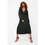 Trendyol Black Belted Satin Dress | shoptok.hr