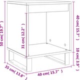  Noćni ormarići 2 kom bijeli 40 x 35 x 50 cm konstruirano drvo | shoptok.hr