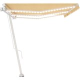  Tenda na ručno uvlačenje s LED svjetlom 600x300 cm žuto-bijela | shoptok.hr
