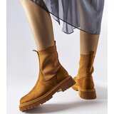 Big Star Brown eco-suede ankle boots Cene