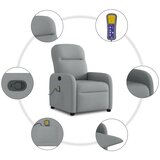  Masažni naslonjač od tkanine svjetlosivi | shoptok.hr