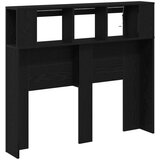 STORAGE Headboard s LED svjetlima Crni hrast 120x18 5x103 5 cm | shoptok.hr