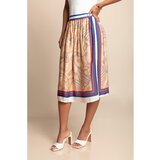 Fenzy Midi Suknja S Printom, Žuta | shoptok.hr