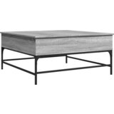 Maison Chic Klubska mizica - kavna mizica - Nizka mizica siva sonoma 95x95x45 cm inž. les in kovina, (21753027) Cene
