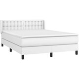  S oprugama i madracem bijeli 140x190 cm od umjetne kože | shoptok.hr