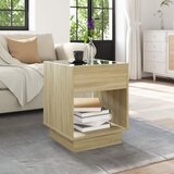  Stolić s beskonačnim LED svjetlima boja hrasta 40x40x50 cm | shoptok.hr
