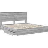 Krevet s od storage Siva Sonoma 180 x 200 cm Konstruirano drvo | Eponuda.ba