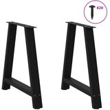 Noge za blagovaonski stol A-oblika 2 kom Crne 70 x (72-73) cm Čelik | shoptok.hr