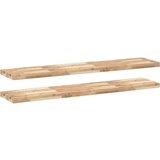  Plutajuće police 2 kom 120x30x4 cm od neobrađenog drva bagrema | shoptok.hr