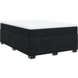 vidaXL Box spring posteljni z vzmetnico črn 140x190 cm žamet | Shoptok.si