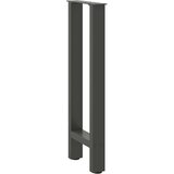  Noge za konzolni stol antracit boje 2 kom 38 x (72-73) cm čelik Slike