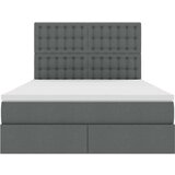  Krevet s od storage Tamno siva 140 x 190 cm Lažna koža | shoptok.hr