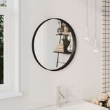 vidaXL stensko ogledalo črno 50 cm Cene