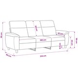SOFA Traper plava 214 x 90 x 95 cm Tkanina | shoptok.hr