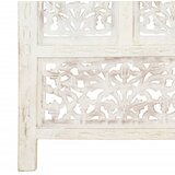 Sobna pregrada s 4 panela bijela 160x165 cm masivno drvo manga | shoptok.hr