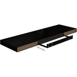 vidaXL Stenske police 4 kosi visok sijaj črne 80x23,5x3,8 cm MDF | Shoptok.si