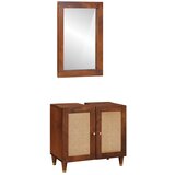 vidaXL Kupaonski namještaj Zidne 2 pcs 62 x 33 x 58 cm Čvrsto drvo manga Cijene