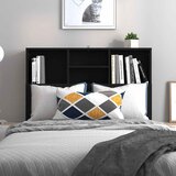  Uzglavlje s ormarićem crno 100 x 19 x 103,5 cm | shoptok.hr